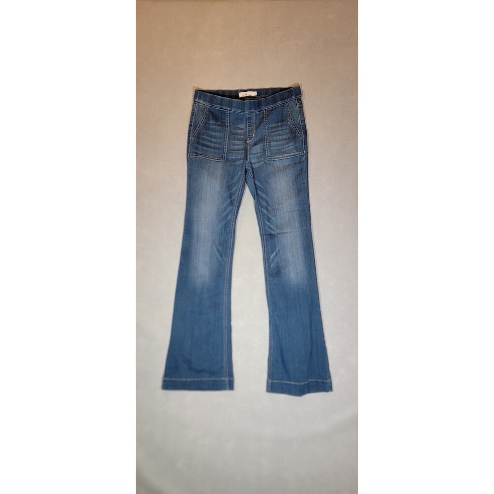 Cello Blue Wash Flare Jeans High Rise Stretch Large L